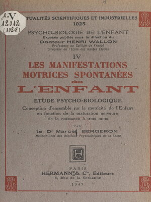 cover image of Les manifestations motrices spontanées chez l'enfant